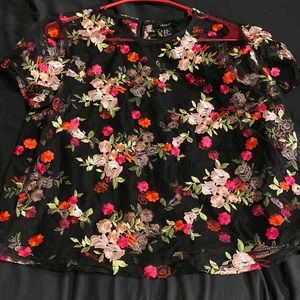 See through flower top